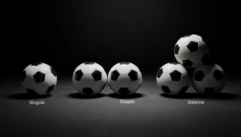 Tipi di scommesse calcio: singole, multiple e sistemi